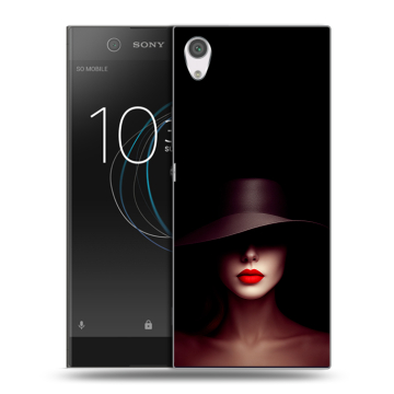 Силиконовый чехол на Sony Xperia XA1 с принтом Девушка в шляпе