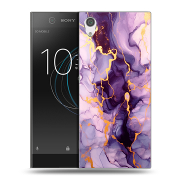 Силиконовый чехол на Sony Xperia XA1 с принтом Мрамор