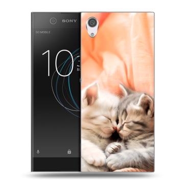 Силиконовый чехол на Sony Xperia XA1 с принтом Котята