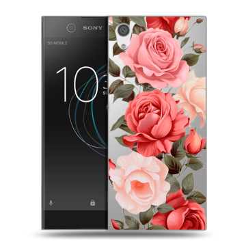 Силиконовый чехол на Sony Xperia XA1 с принтом Розы