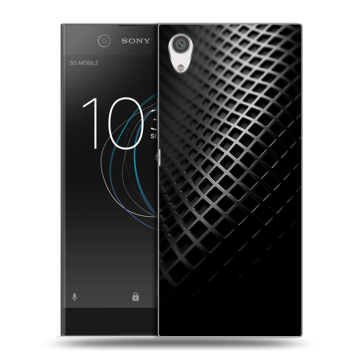 Силиконовый чехол на Sony Xperia XA1 с принтом Текстура металла