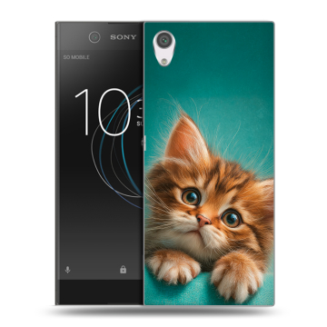 Силиконовый чехол на Sony Xperia XA1 с принтом котенок