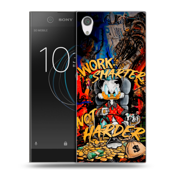 Силиконовый чехол на Sony Xperia XA1 с принтом Дональд Дак Деньги