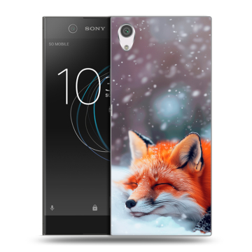 Силиконовый чехол на Sony Xperia XA1 с принтом лиса