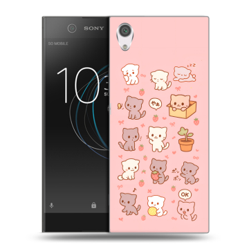 Силиконовый чехол на Sony Xperia XA1 с принтом Hello Kitty Хелоу Кити