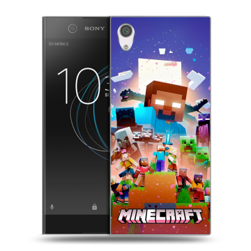 Силиконовый чехол на Sony Xperia XA1 с принтом Майнкрафт Minecraft