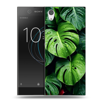 Силиконовый чехол на Sony Xperia XA1 с принтом Листья