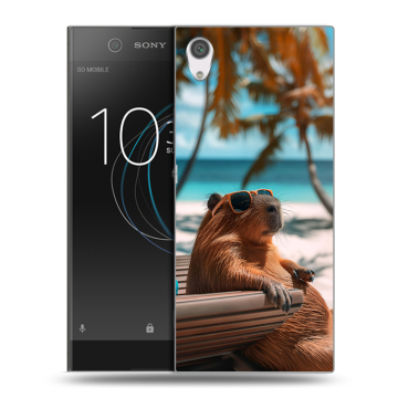 Силиконовый чехол на Sony Xperia XA1 с принтом Капибара