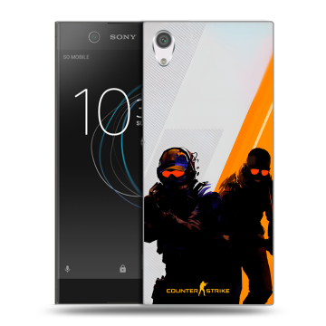 Силиконовый чехол на Sony Xperia XA1 с принтом Контер страйк Counter strike