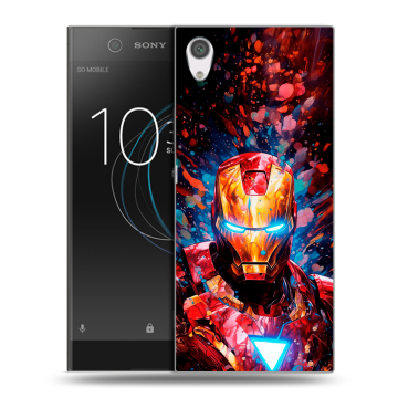 Силиконовый чехол на Sony Xperia XA1 с принтом Железный человек Ironman
