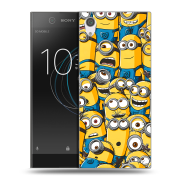 Силиконовый чехол на Sony Xperia XA1 с принтом Миньоны