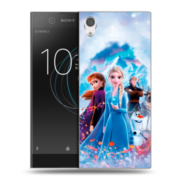 Силиконовый чехол на Sony Xperia XA1 с принтом Холодное сердце Frozen