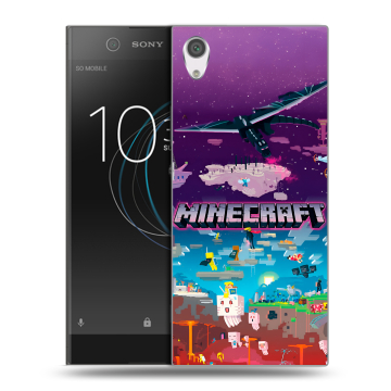 Силиконовый чехол на Sony Xperia XA1 с принтом Майнкрафт Minecraft