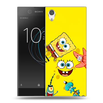 Силиконовый чехол на Sony Xperia XA1 с принтом Спанч боб Спанчбоб