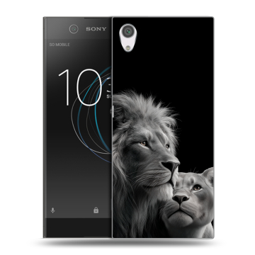Силиконовый чехол на Sony Xperia XA1 с принтом Лев кошки Силиконовый чехол на Sony Xperia XA1 с принтом Лев кошки