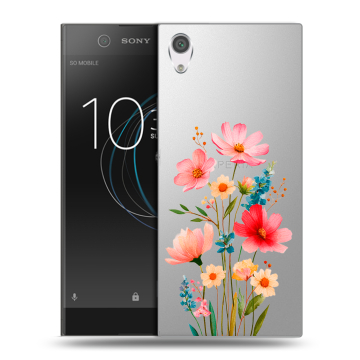 Силиконовый чехол на Sony Xperia XA1 с принтом Цветы Силиконовый чехол на Sony Xperia XA1 с принтом Цветы