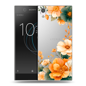 Силиконовый чехол на Sony Xperia XA1 с принтом Цветы принт Силиконовый чехол на Sony Xperia XA1 с принтом Цветы принт