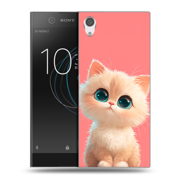 Силиконовый чехол на Sony Xperia XA1 с принтом Розовый котенок Силиконовый чехол на Sony Xperia XA1 с принтом Розовый котенок