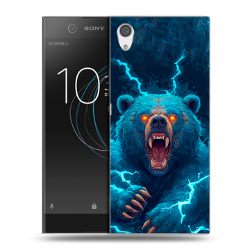 Силиконовый чехол на Sony Xperia XA1 с принтом Медведь Силиконовый чехол на Sony Xperia XA1 с принтом Медведь