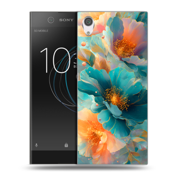 Силиконовый чехол на Sony Xperia XA1 с принтом Цветы Силиконовый чехол на Sony Xperia XA1 с принтом Цветы