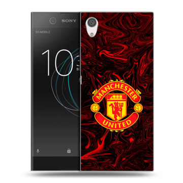 Силиконовый чехол на Sony Xperia XA1 с принтом Manchester United Силиконовый чехол на Sony Xperia XA1 с принтом Manchester United