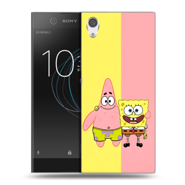 Силиконовый чехол на Sony Xperia XA1 с принтом Спанч боб Спанчбоб