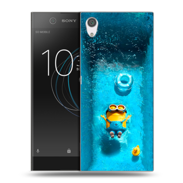 Силиконовый чехол на Sony Xperia XA1 с принтом Миньоны