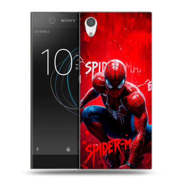 Силиконовый чехол на Sony Xperia XA1 с принтом Spiderman Человек паук