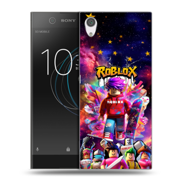 Силиконовый чехол на Sony Xperia XA1 с принтом Roblox Роблокс