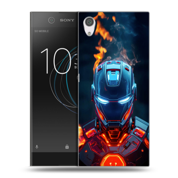 Силиконовый чехол на Sony Xperia XA1 с принтом IronMan Железный человек