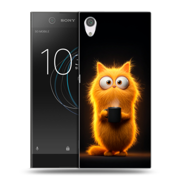 Силиконовый чехол на Sony Xperia XA1 с принтом Смешной кот