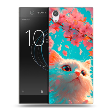 Силиконовый чехол на Sony Xperia XA1 с принтом Красивый кот Силиконовый чехол на Sony Xperia XA1 с принтом Красивый кот