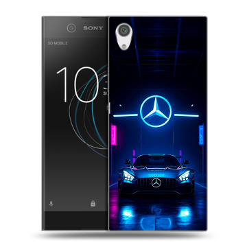 Силиконовый чехол на Sony Xperia XA1 с принтом Mercedes Мерседес