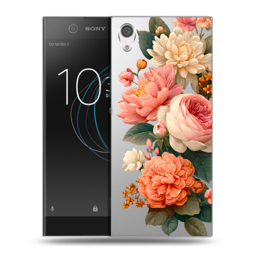 Силиконовый чехол на Sony Xperia XA1 с принтом цветы Силиконовый чехол на Sony Xperia XA1 с принтом цветы
