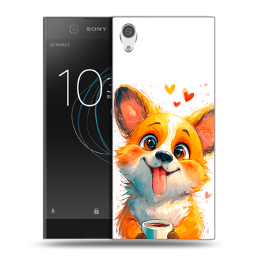 Силиконовый чехол на Sony Xperia XA1 с принтом корги