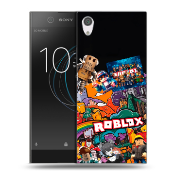 Силиконовый чехол на Sony Xperia XA1 с принтом Roblox Роблокс