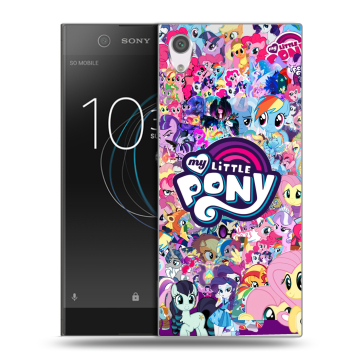 Силиконовый чехол на Sony Xperia XA1 с принтом My little pony Дружба чудо