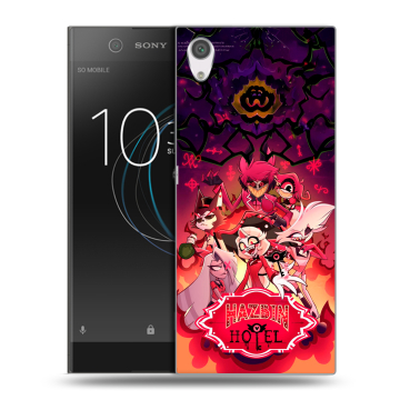 Силиконовый чехол на Sony Xperia XA1 с принтом Hazbin Hotel Отель Хазбин