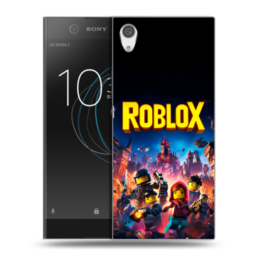 Силиконовый чехол на Sony Xperia XA1 с принтом Roblox Роблокс