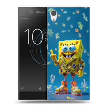 Силиконовый чехол на Sony Xperia XA1 с принтом Спанч боб Спанчбоб