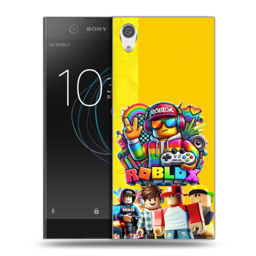 Силиконовый чехол на Sony Xperia XA1 с принтом Roblox Роблокс