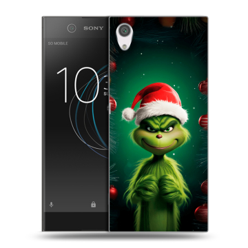 Силиконовый чехол на Sony Xperia XA1 с принтом Гринч Новый год Рождество Силиконовый чехол на Sony Xperia XA1 с принтом Гринч Новый год Рождество