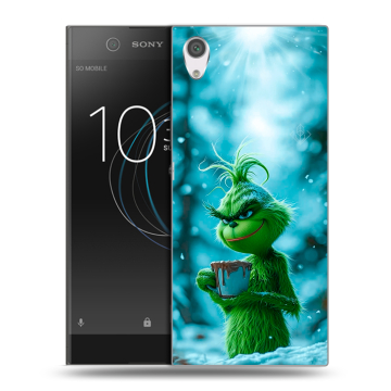 Силиконовый чехол на Sony Xperia XA1 с принтом Новый год гринч Силиконовый чехол на Sony Xperia XA1 с принтом Новый год гринч