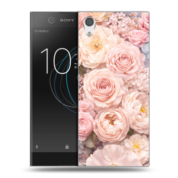 Силиконовый чехол на Sony Xperia XA1 с принтом женский
