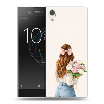 Силиконовый чехол на Sony Xperia XA1 с принтом женский