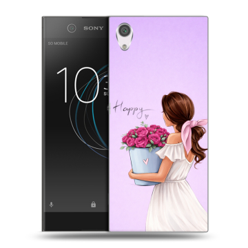 Силиконовый чехол на Sony Xperia XA1 с принтом женский