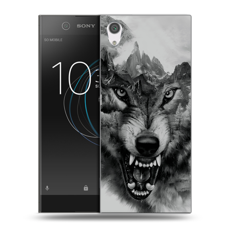 Силиконовый чехол на Sony Xperia XA1 с принтом Волк Силиконовый чехол на Sony Xperia XA1 с принтом Волк