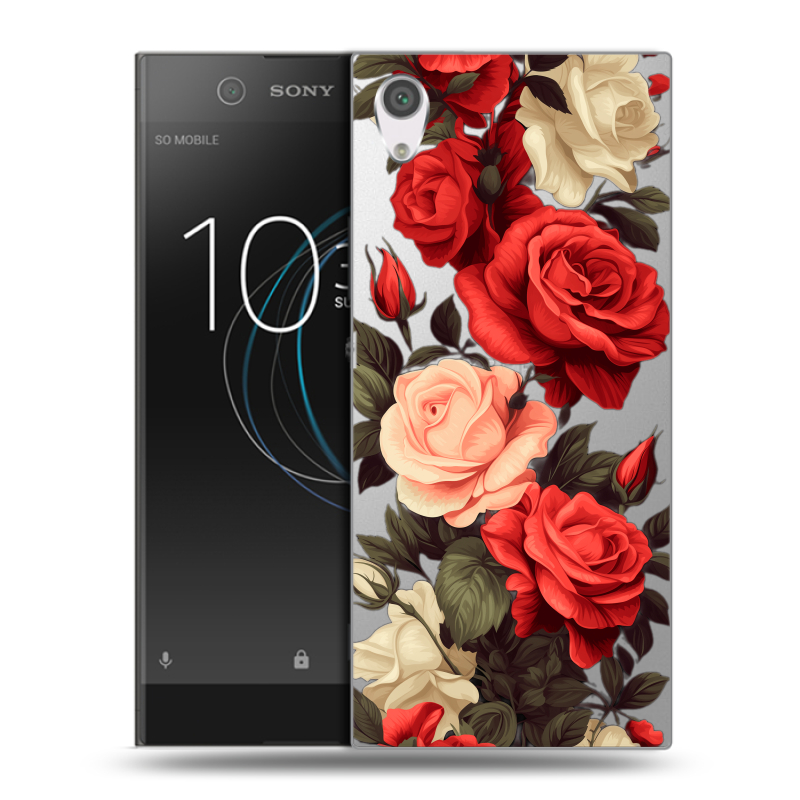 Силиконовый чехол на Sony Xperia XA1 с принтом Розы Силиконовый чехол на Sony Xperia XA1 с принтом Розы