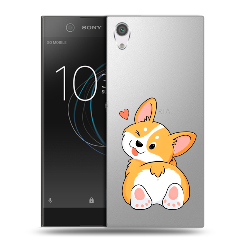 Силиконовый чехол на Sony Xperia XA1 с принтом Корги Силиконовый чехол на Sony Xperia XA1 с принтом Корги