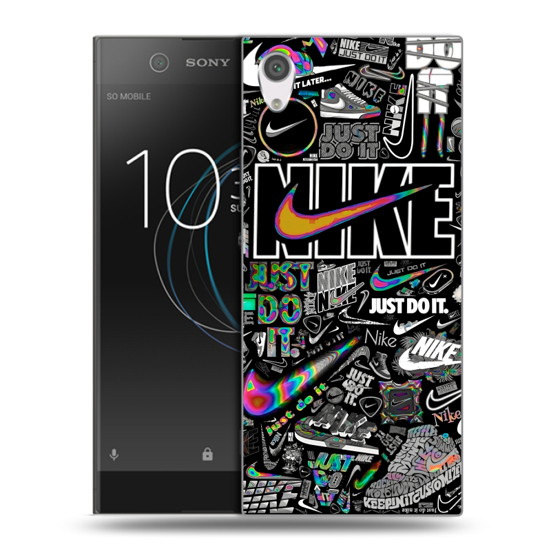 Силиконовый чехол на Sony Xperia XA1 с принтом Найк Силиконовый чехол на Sony Xperia XA1 с принтом Найк